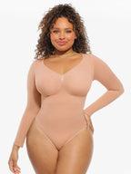 Seamless Supportive Long Sleeve Tummy Control Bodysuit