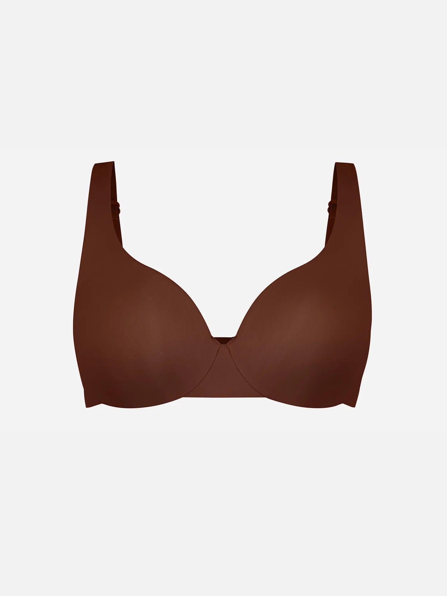 Adjustable-Strap Underwire Deep V-neck Bra