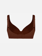 Adjustable-Strap Underwire Deep V-neck Bra