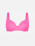 Adjustable-Strap Underwire Deep V-neck Bra