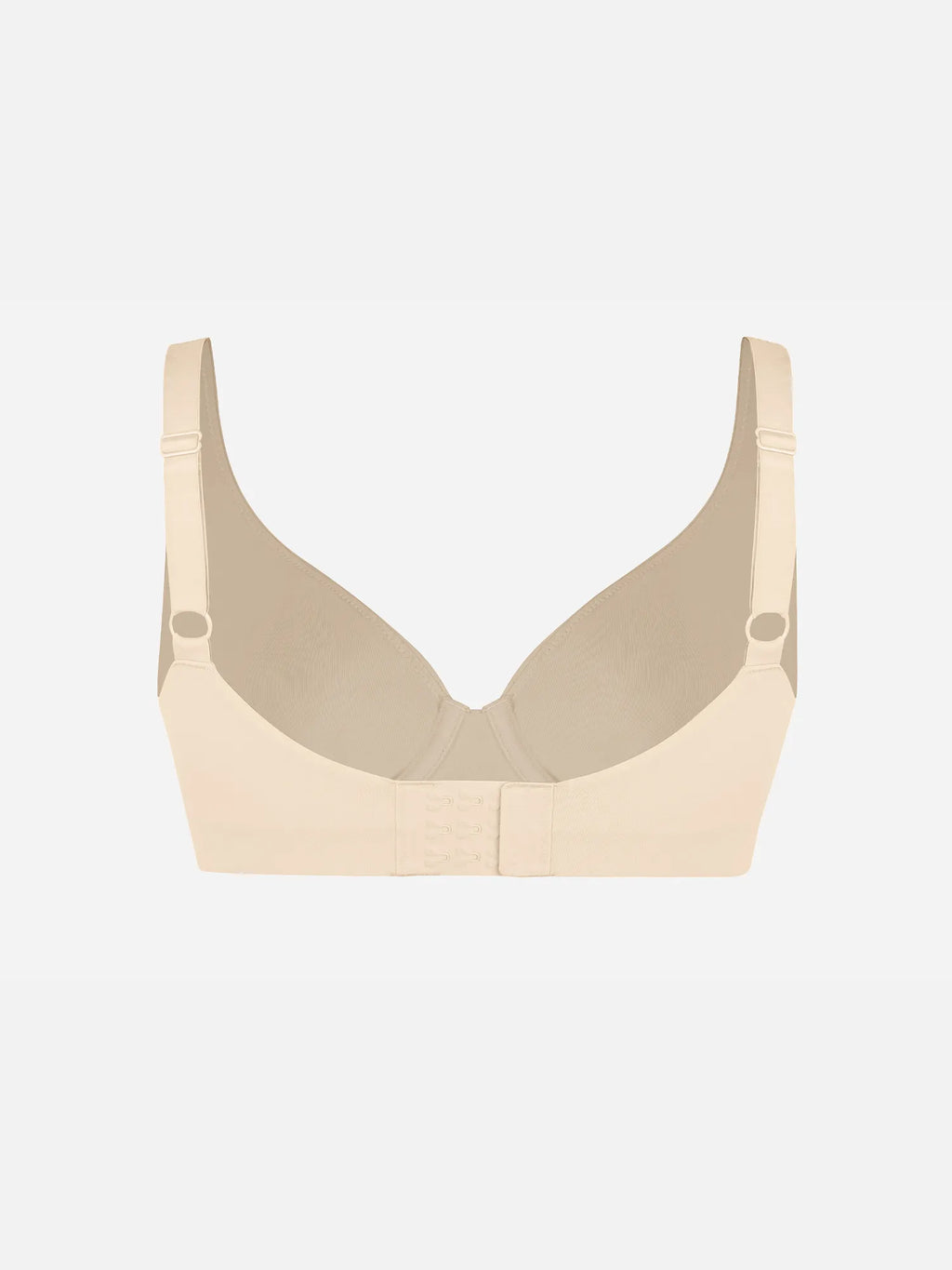 Adjustable-Strap Underwire Deep V-neck Bra