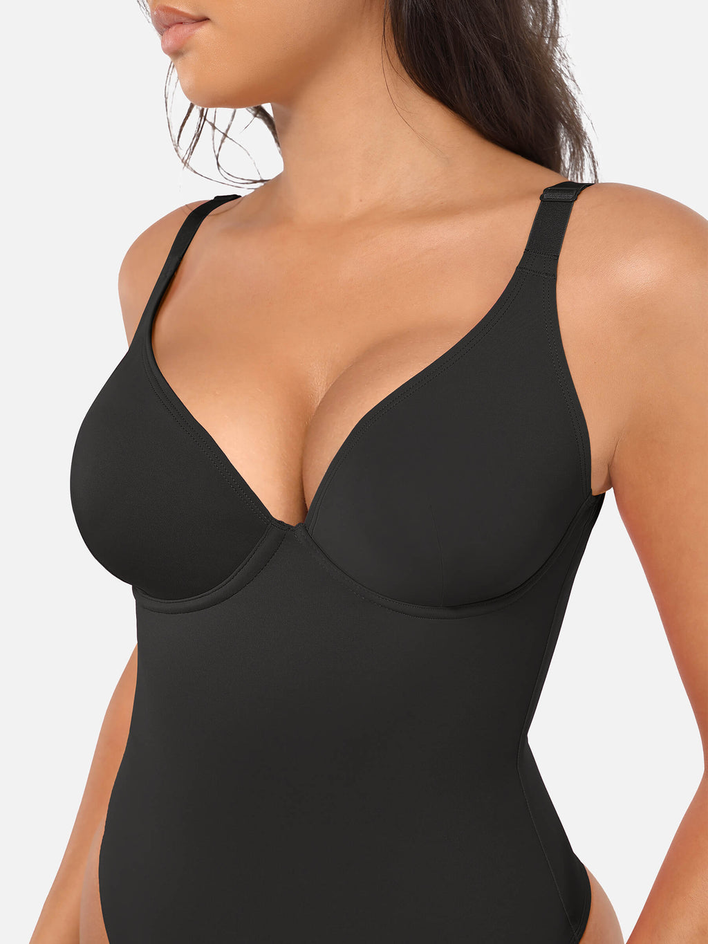 Velvibra V-Neck Tummy Control Bodysuit