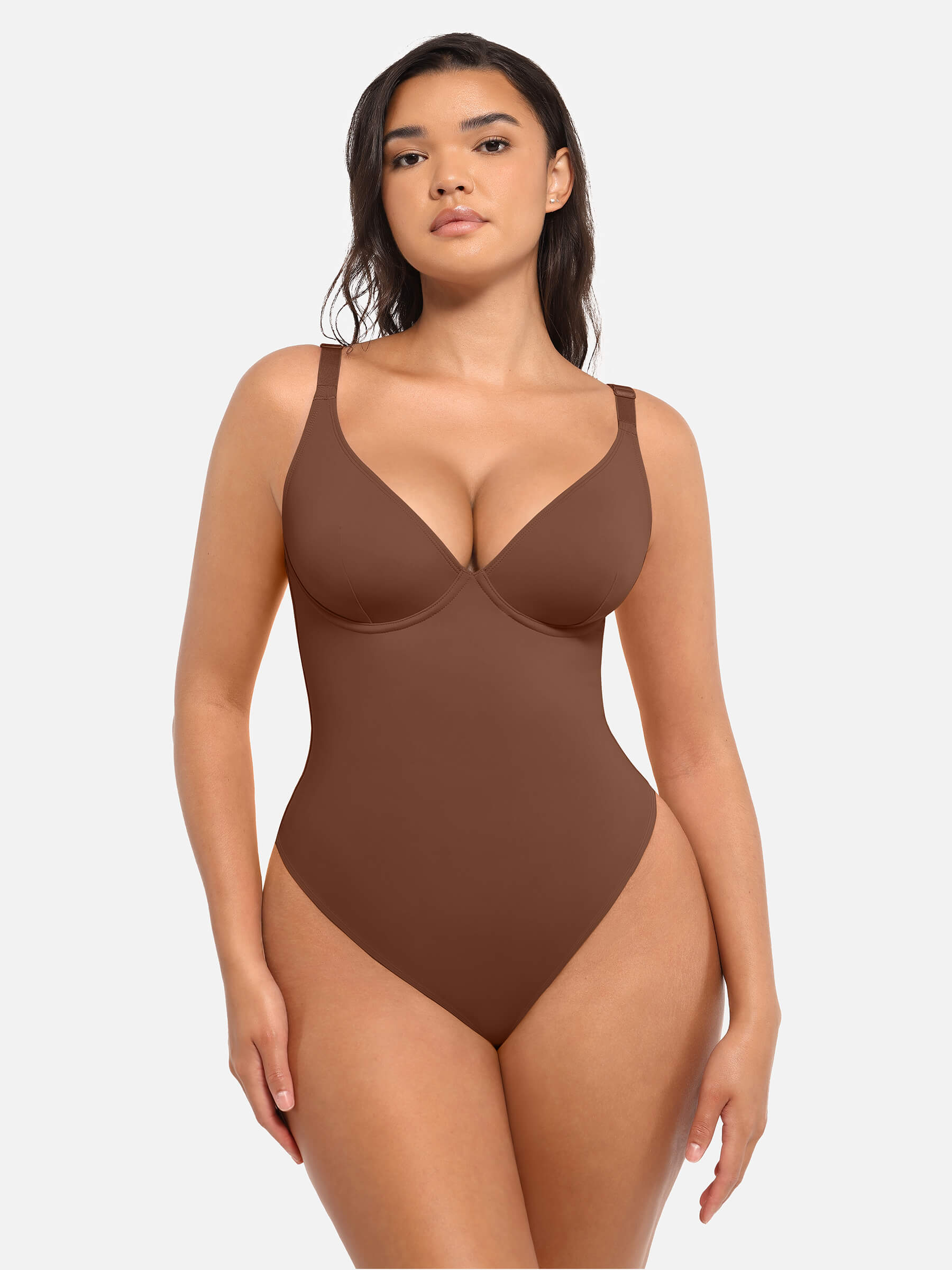 V-Neck Tummy Control Bodysuit