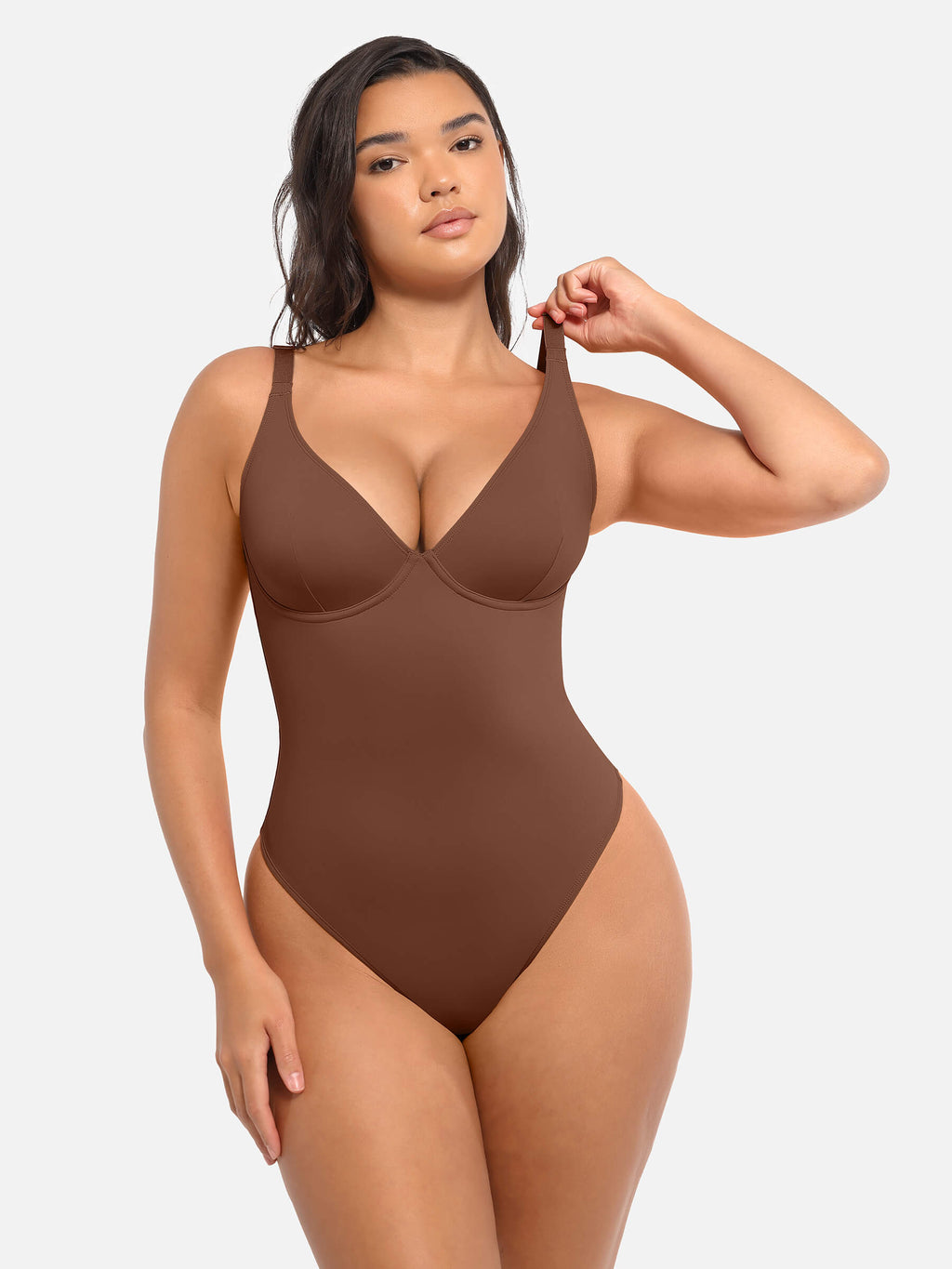 Velvibra V-Neck Tummy Control Bodysuit