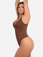 Velvibra V-Neck Tummy Control Bodysuit