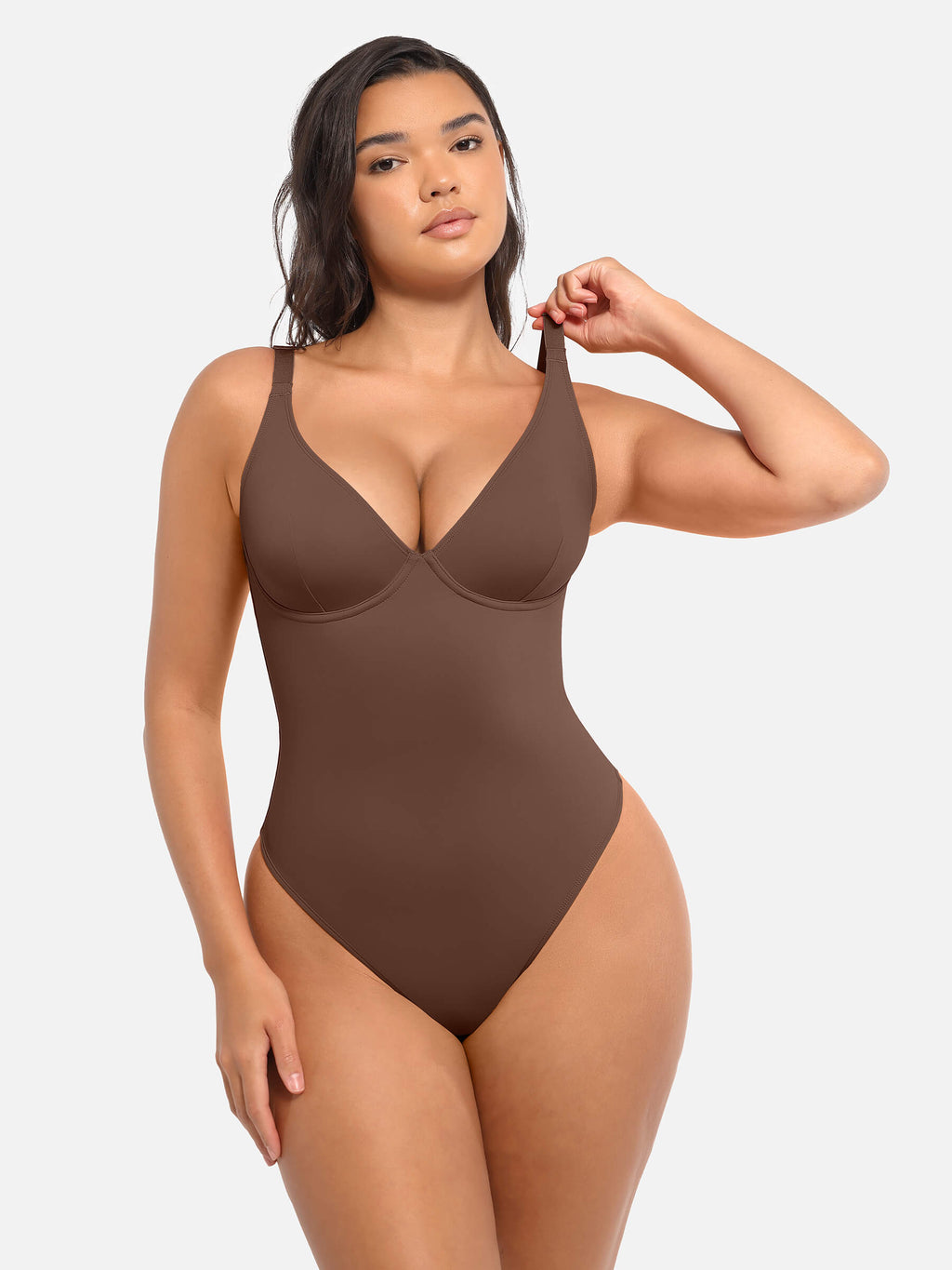 Velvibra V-Neck Tummy Control Bodysuit