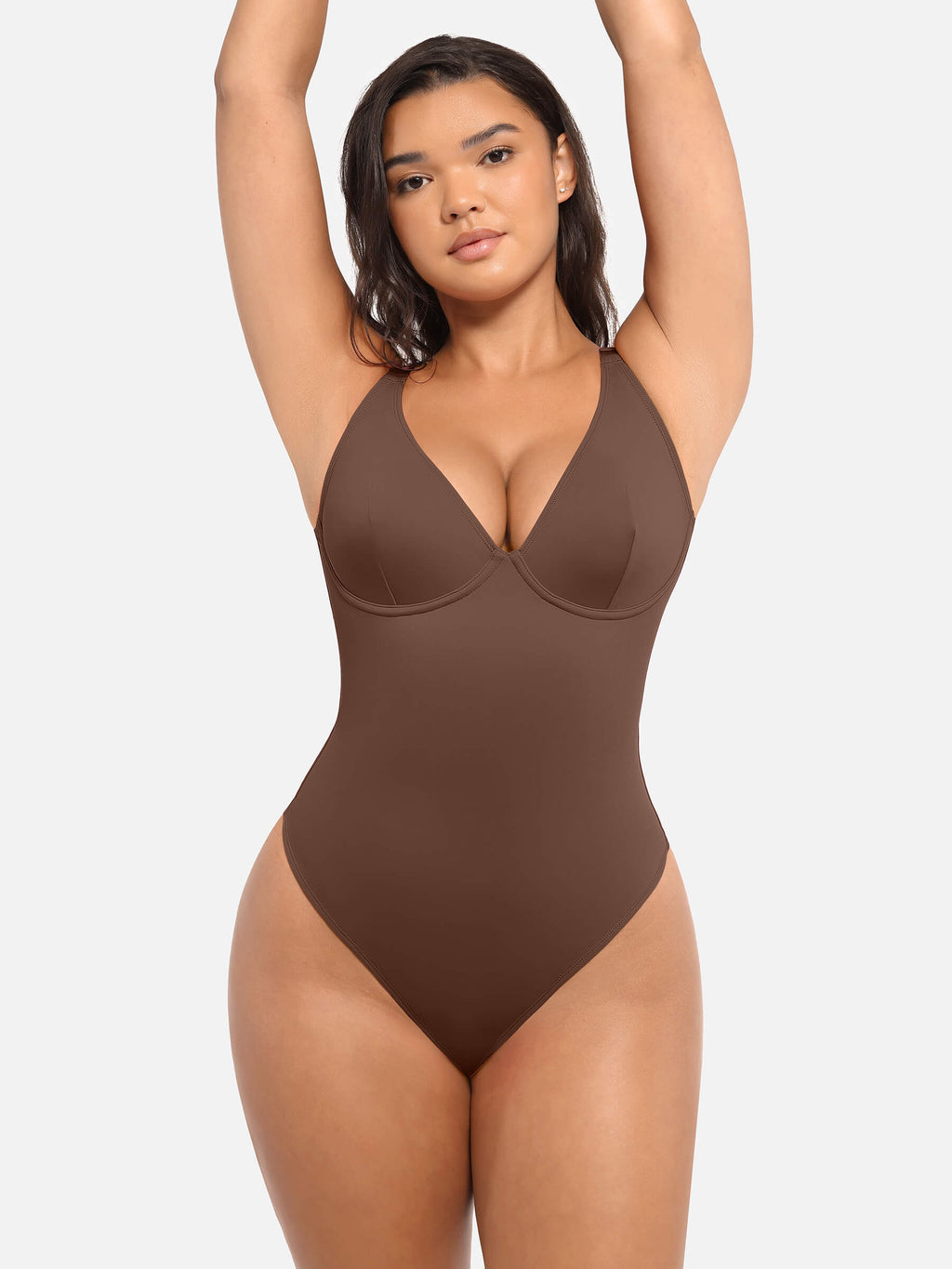 Velvibra V-Neck Tummy Control Bodysuit