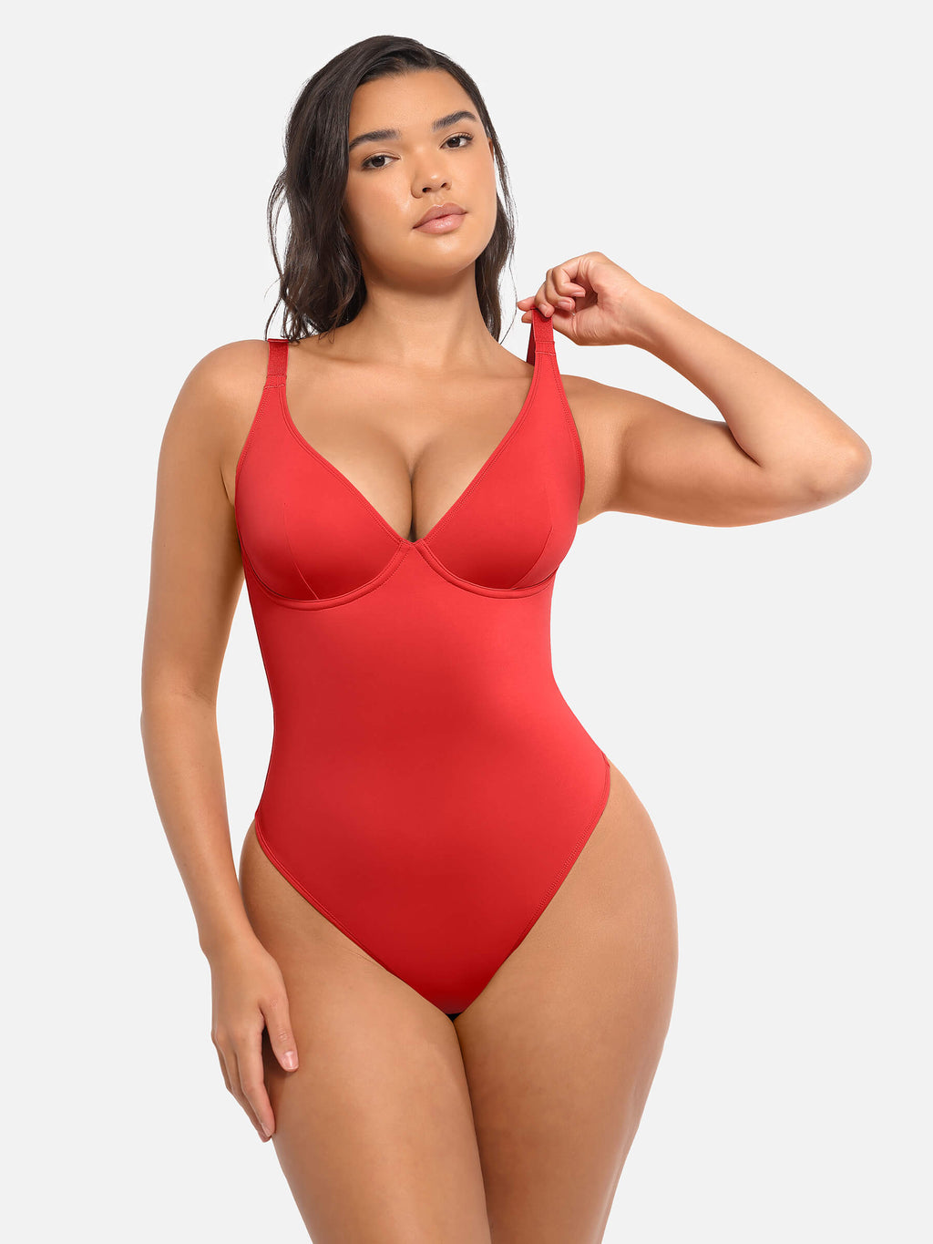 Velvibra V-Neck Tummy Control Bodysuit
