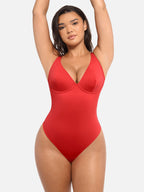 Velvibra V-Neck Tummy Control Bodysuit