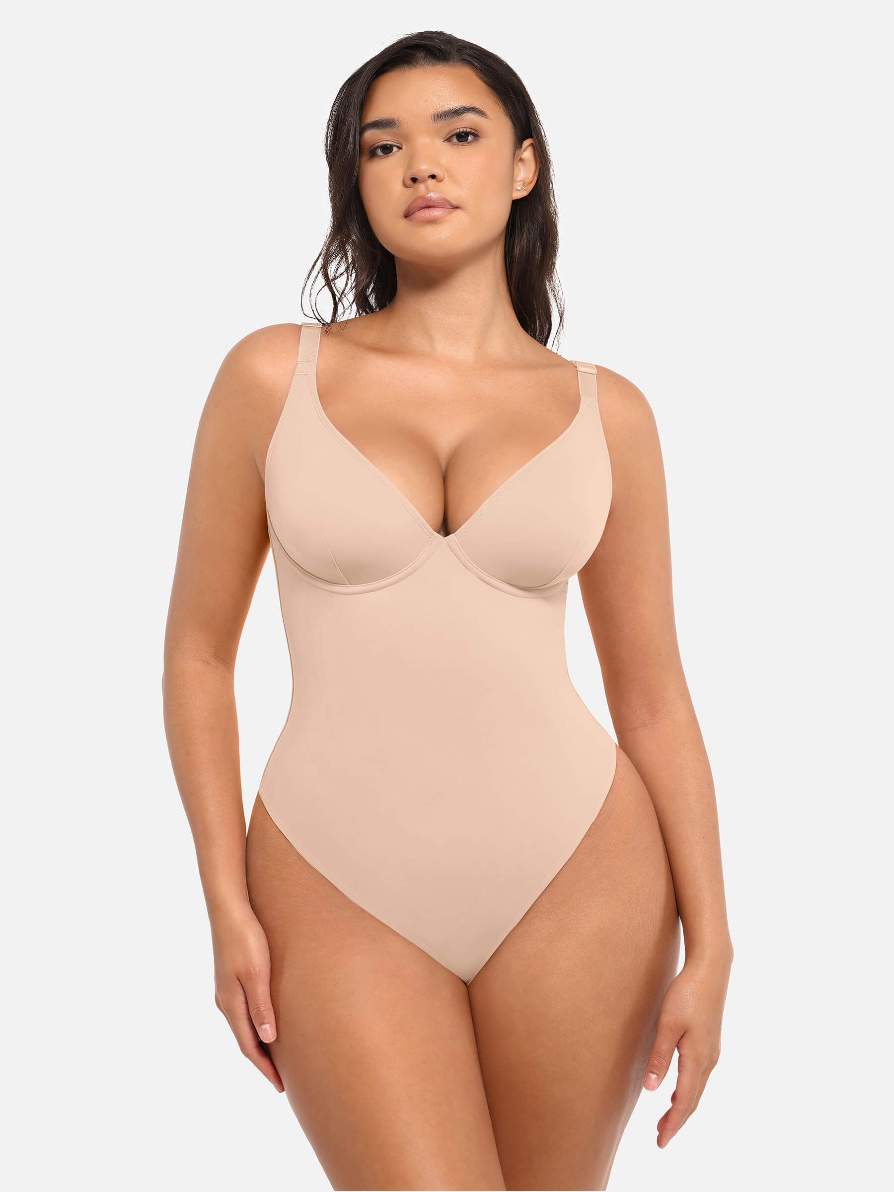 V-Neck Tummy Control Bodysuit