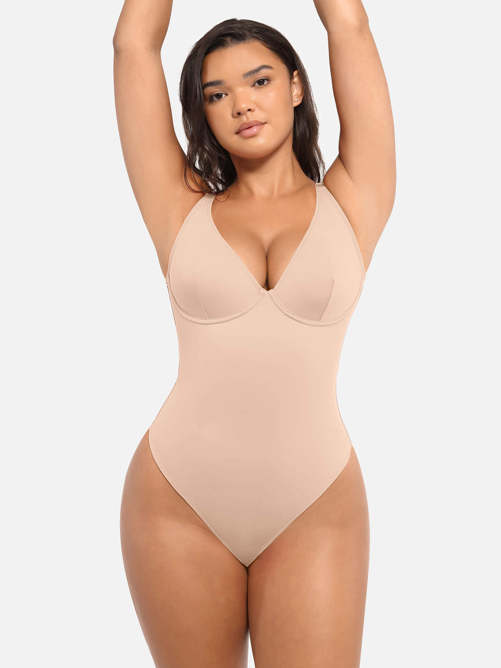 Velvibra V-Neck Tummy Control Bodysuit