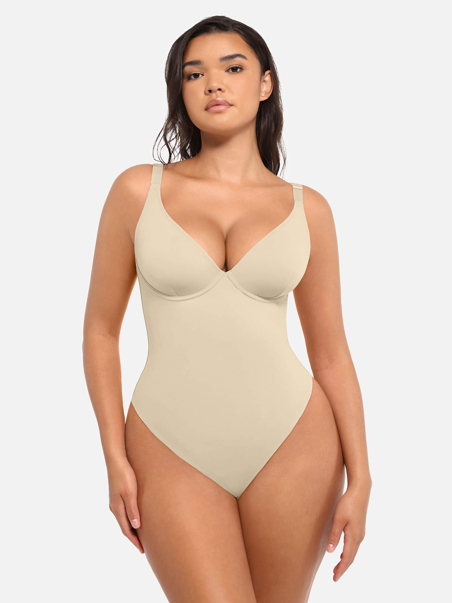 V-Neck Tummy Control Bodysuit