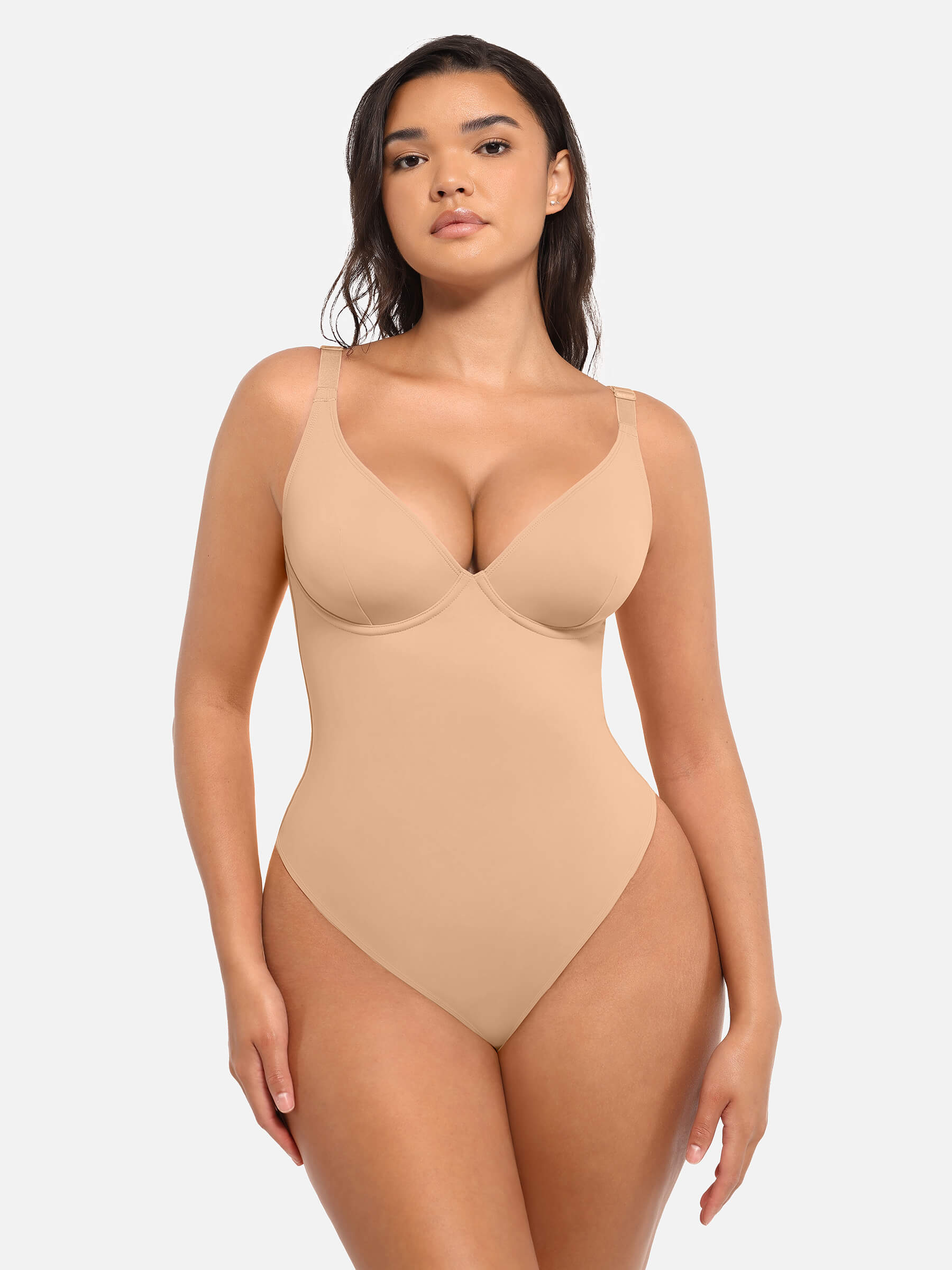 V-Neck Tummy Control Bodysuit