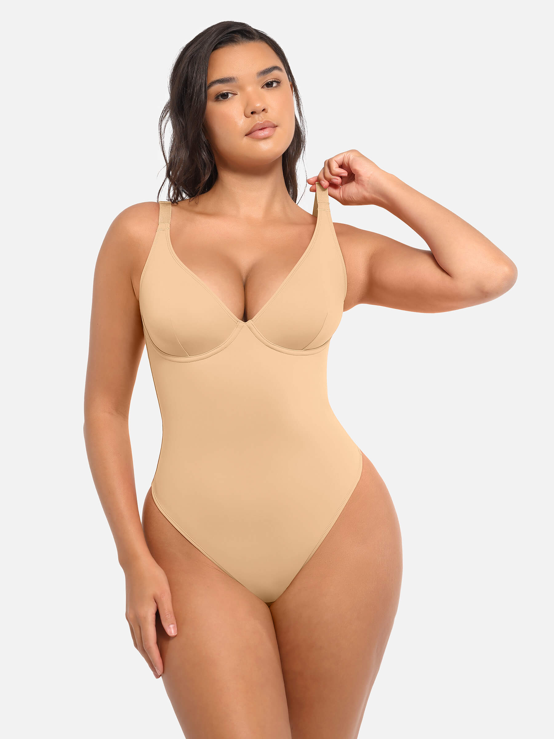 V-Neck Tummy Control Bodysuit