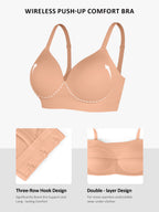 Wireless Push-Up Seamless Full Coverage Bra Bundle
