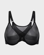 Front Closure Mesh Support Bra