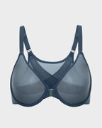 Front Closure Mesh Support Bra