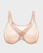 Front Closure Mesh Support Bra