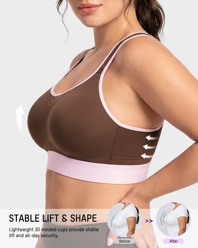 High-Impact Wireless Full-Coverage Racerback Sports Bra