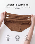 High Waist Seamless Leopard Tummy Brief(6  Pack)