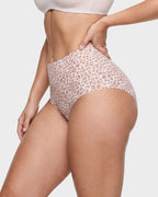 High Waist Seamless Leopard Tummy Brief(6  Pack)