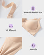 Invisible Jelly Lift Bra with Breathable Water Drop Hollow