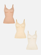 3-Pack Bust Support Waist Control Shape Tank Top Bundle