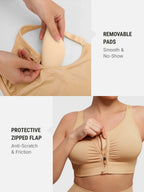 Seamless Front-Opening Zipper Bra