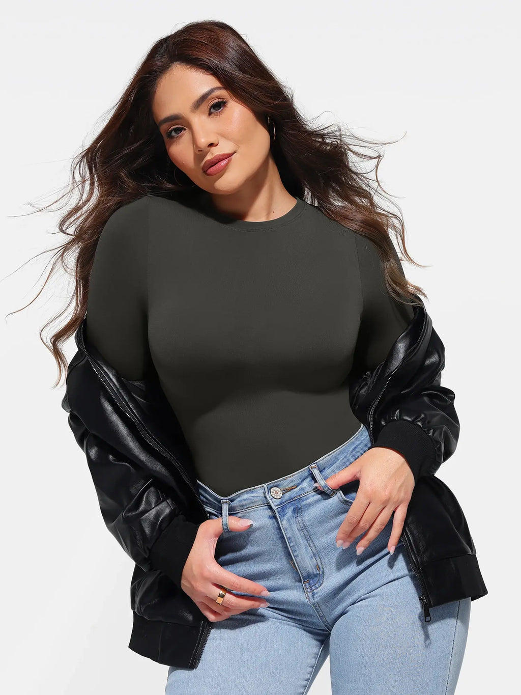 Seamless Ultra-Soft Crew Neck Bodysuit
