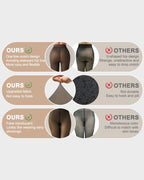 Semi-Transparent Single Seam Fleece Lined Tights
