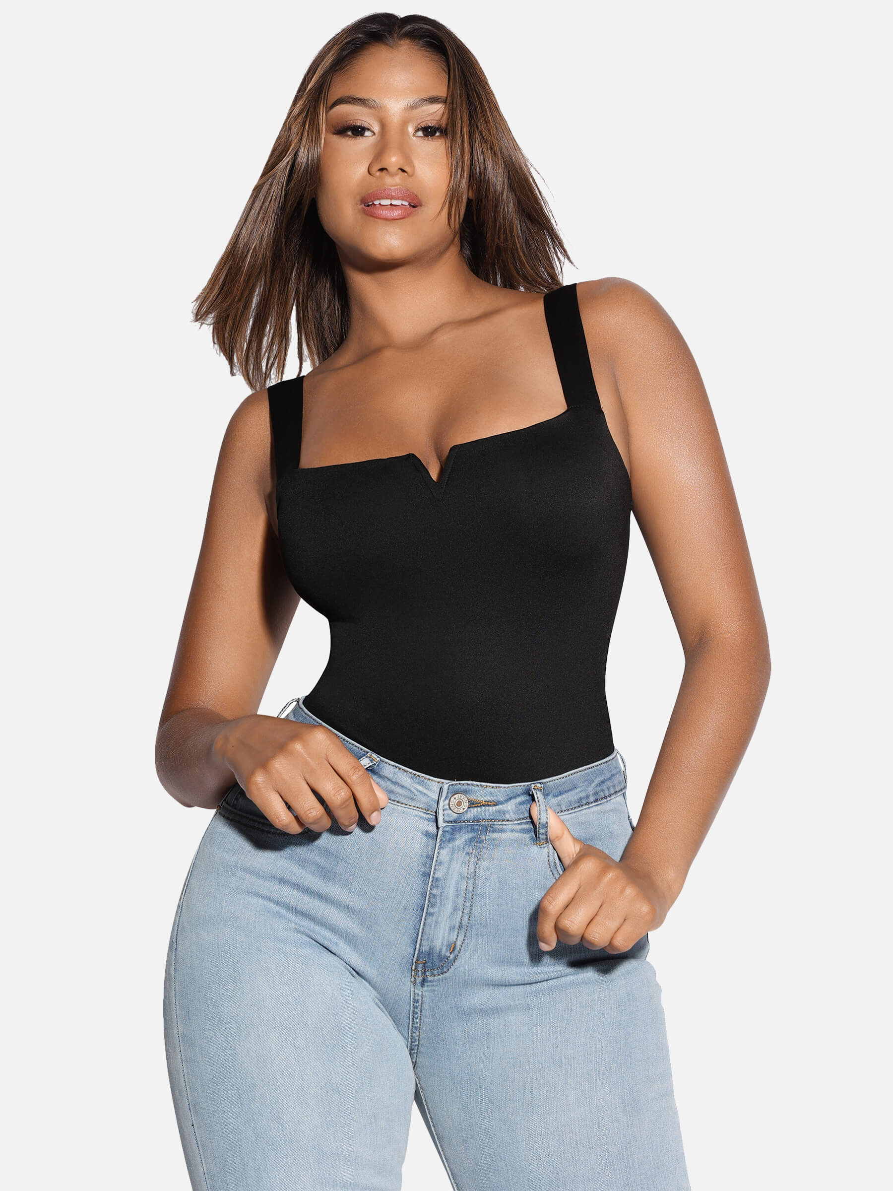 Square Neck Ultra-Stretch Sculpt Bodysuit
