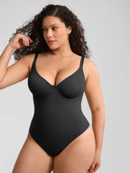 V-Neck Tummy Control Sculpt Bodysuit