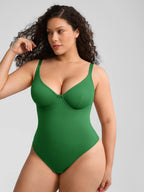 V-Neck Tummy Control Sculpt Bodysuit