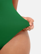 V-Neck Tummy Control Sculpt Bodysuit